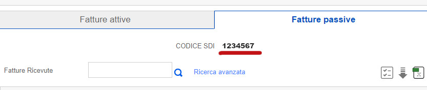 codice sdi screen