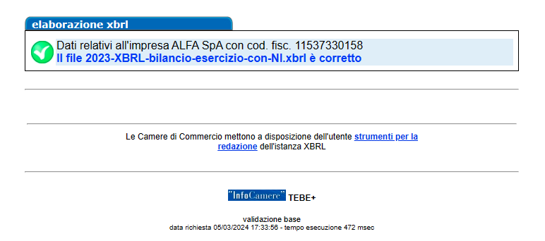 elaborazione bilancio xbrl