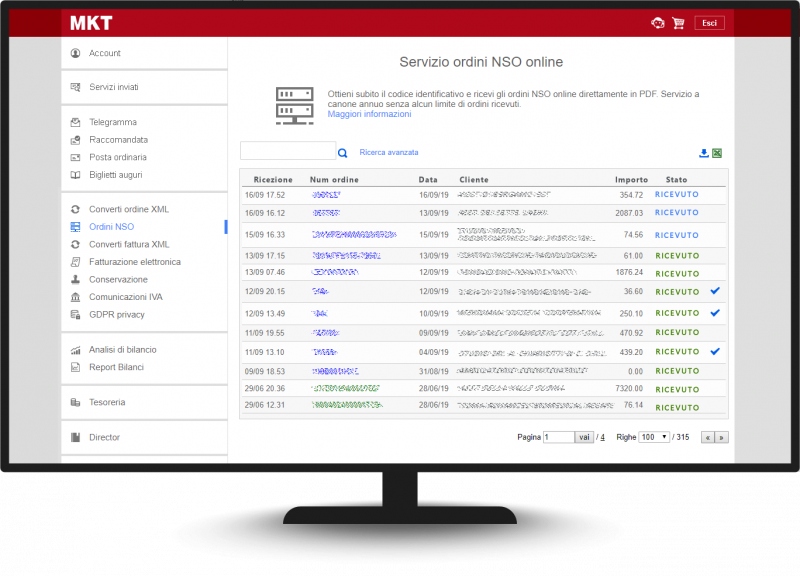 ordini NSO online demo